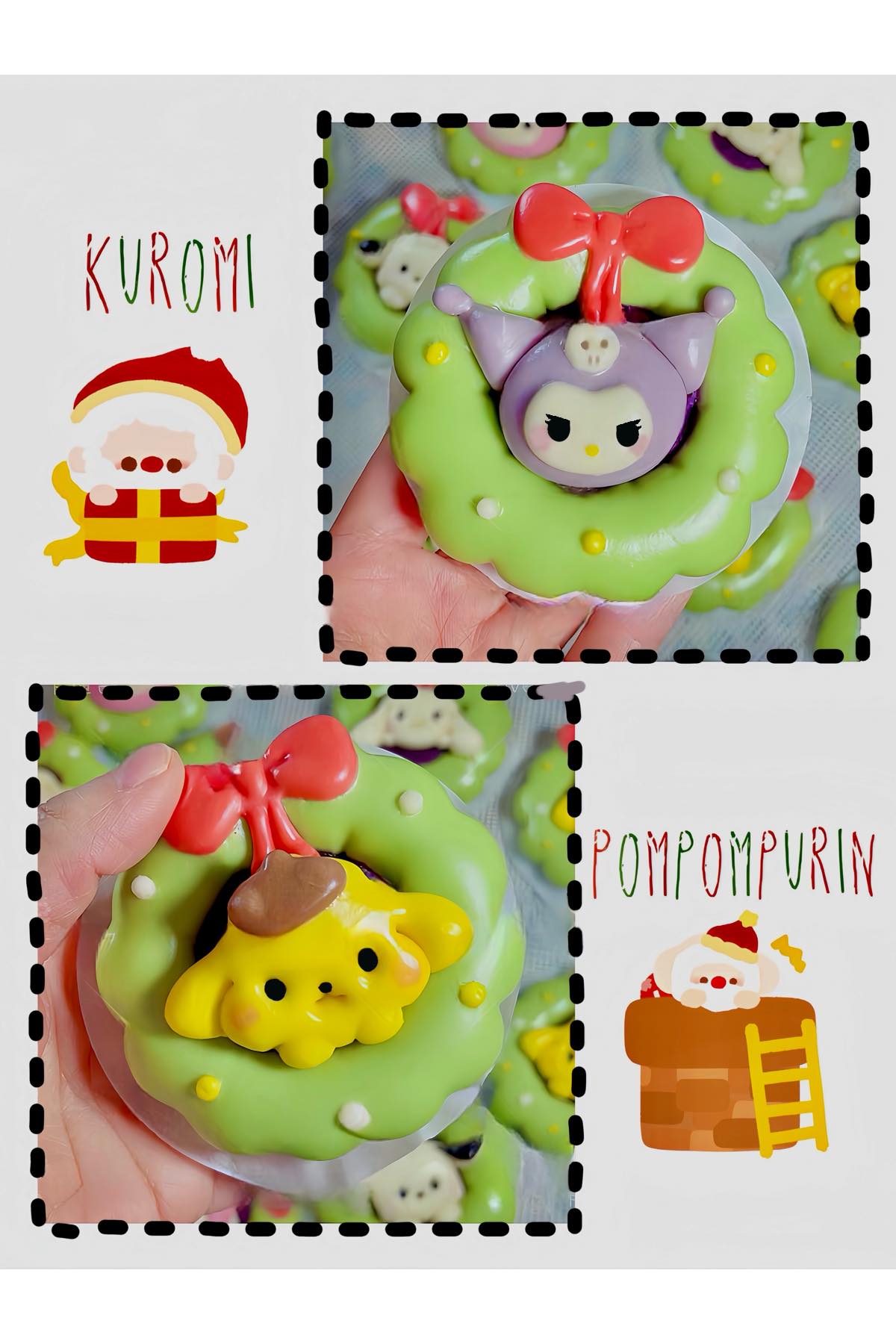 X'MAS SANRIO BUN 𝐒𝐚𝐧𝐫𝐢𝐨 圣诞花圈馒头 (PRE-ORDER)