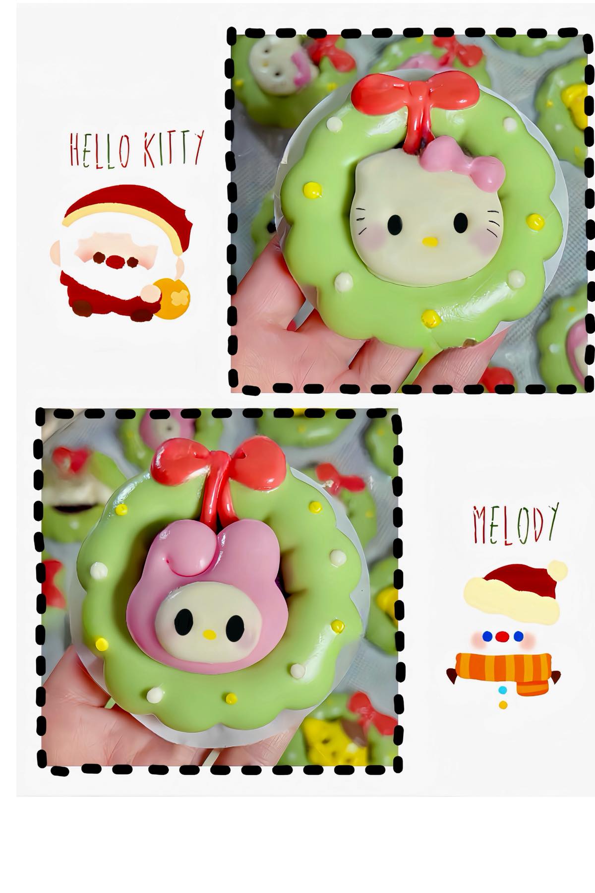 X'MAS SANRIO BUN 𝐒𝐚𝐧𝐫𝐢𝐨 圣诞花圈馒头 (PRE-ORDER)